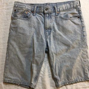 Levi's 502 33W Shorts - Light Blue Shorts - Thrifted condition